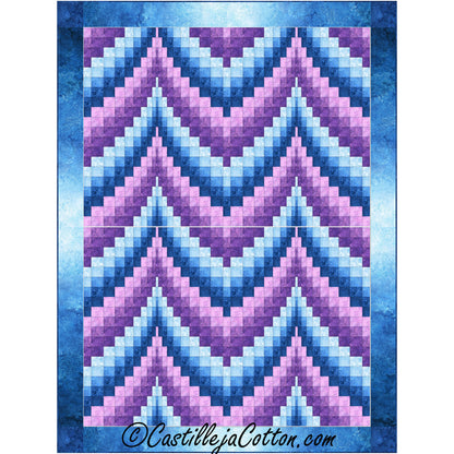 Bargello Ripple 2 Purple Quilt CJC-57083e - Downloadable Pattern