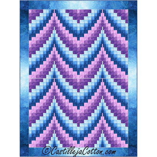 Bargello Ripple 2 Purple Quilt CJC-57083e - Downloadable Pattern