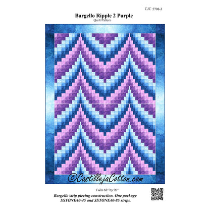 Bargello Ripple 2 Purple Quilt CJC-57083e - Downloadable Pattern
