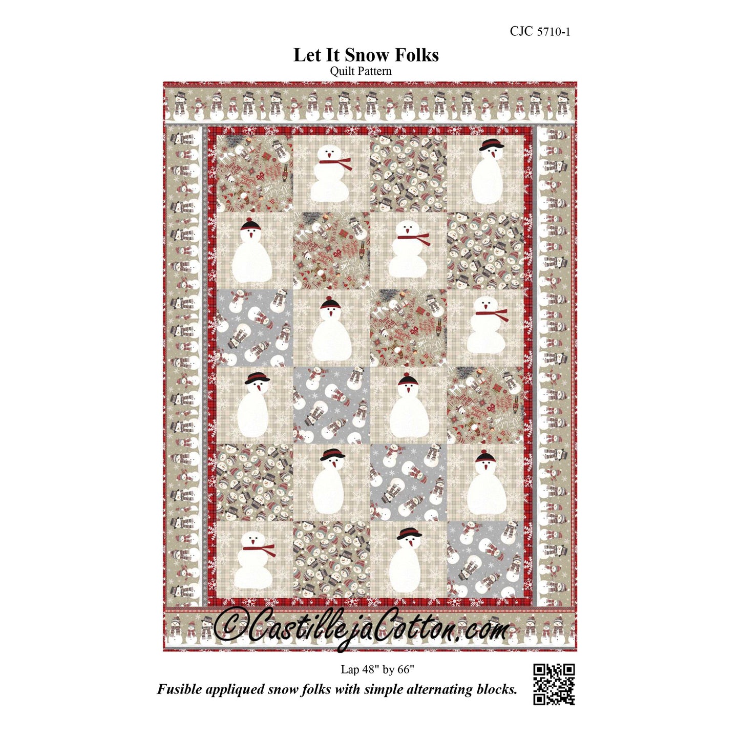 Let It Snow Folks Quilt Pattern CJC-57101 - Paper Pattern