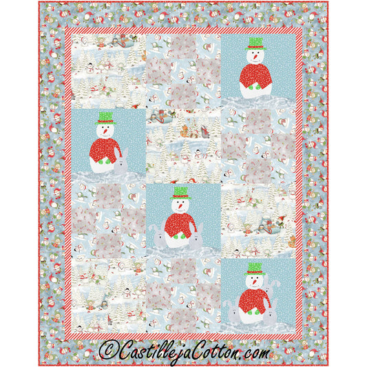Snow Folk and Bunnies Quilt CJC-57131e - Downloadable Pattern