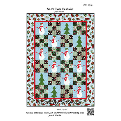 Snow Folk Festival Quilt Pattern CJC-57141 - Paper Pattern