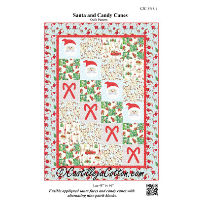 Santa and Candy Canes Quilt CJC-57151e - Downloadable Pattern