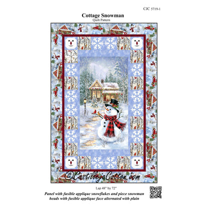 Cottage Snowman Quilt Pattern CJC-57191 - Paper Pattern