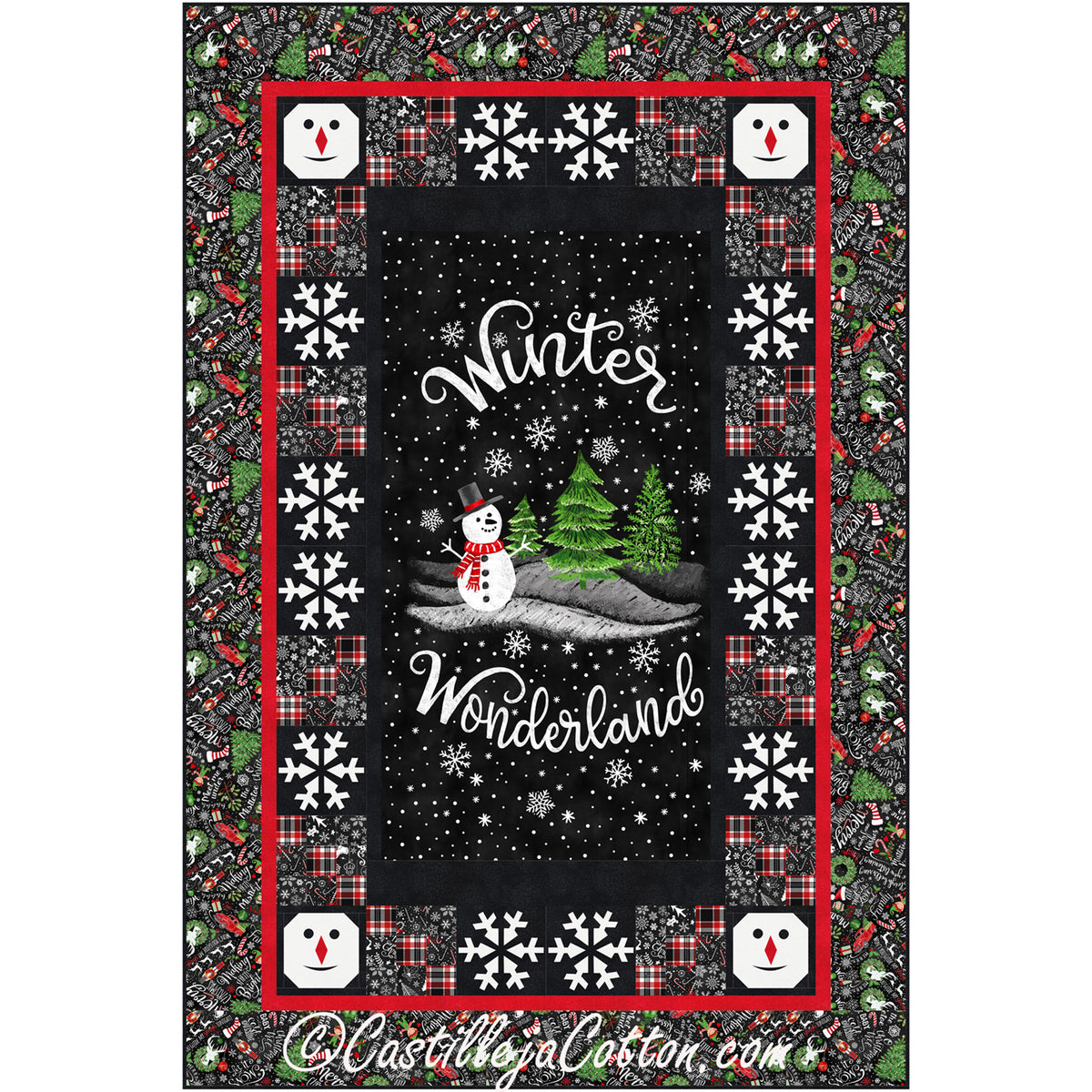 Wonderland Snowman Quilt CJC-57192e - Downloadable Pattern