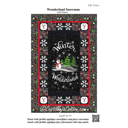 Wonderland Snowman Quilt CJC-57192e - Downloadable Pattern