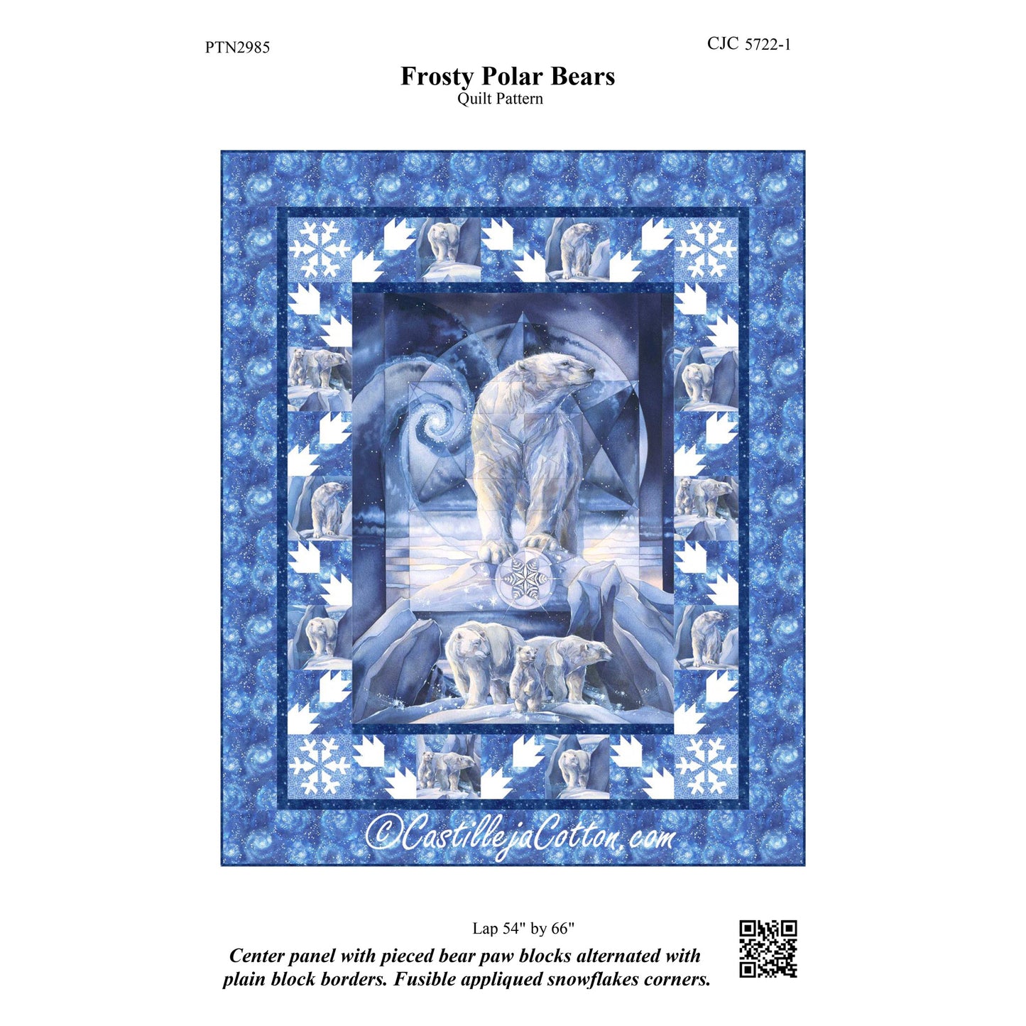 Frosty Polar Bears Quilt CJC-57221e - Downloadable Pattern