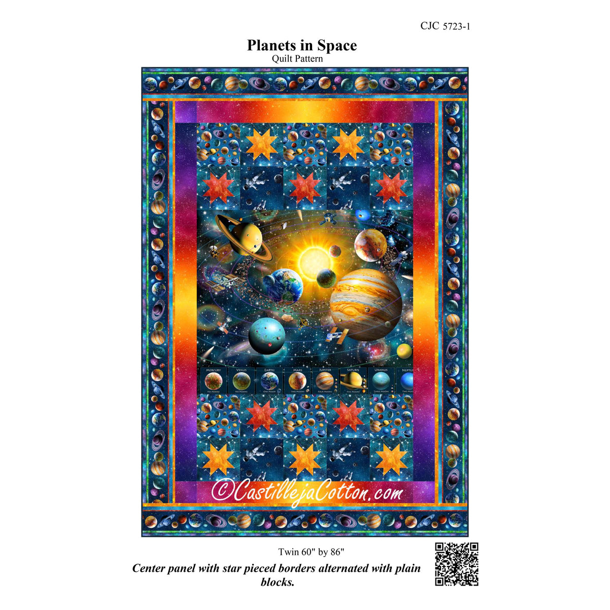 Planets in Space Quilt Pattern CJC-57231 - Paper Pattern