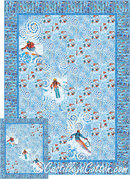 Downhill Skiing Quilt CJC-57240e - Downloadable Pattern