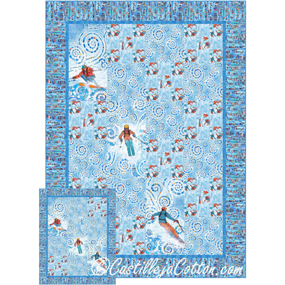 Downhill Skiing Quilt CJC-57240e - Downloadable Pattern
