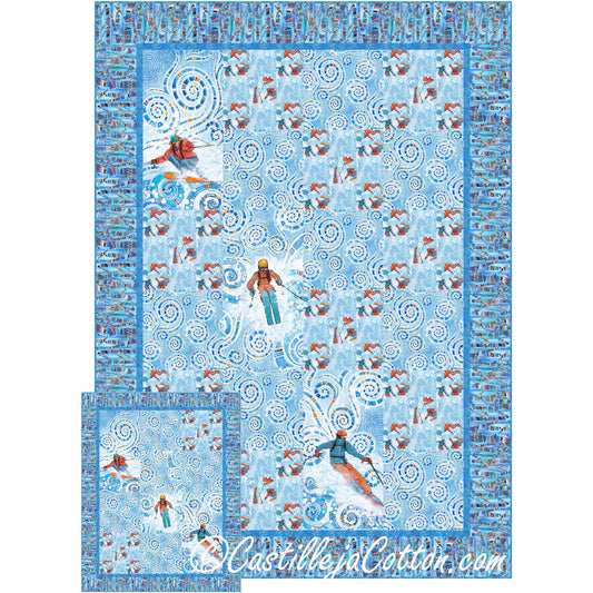 Downhill Skiing Quilt Pattern CJC-57240 - Paper Pattern