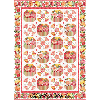 Blossom Baskets and Nines Quilt CJC-57271e - Downloadable Pattern