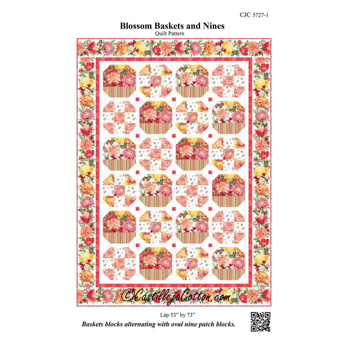 Blossom Baskets and Nines Quilt CJC-57271e - Downloadable Pattern