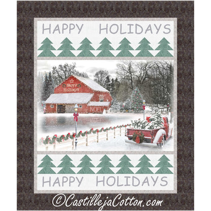 Happy Holiday Truck Quilt CJC-57351e - Downloadable Pattern