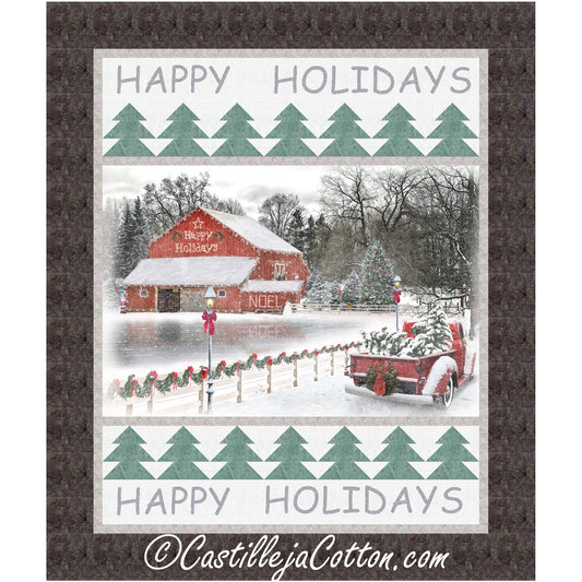 Happy Holiday Truck Quilt Pattern CJC-57351 - Paper Pattern