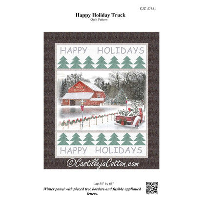 Happy Holiday Truck Quilt CJC-57351e - Downloadable Pattern
