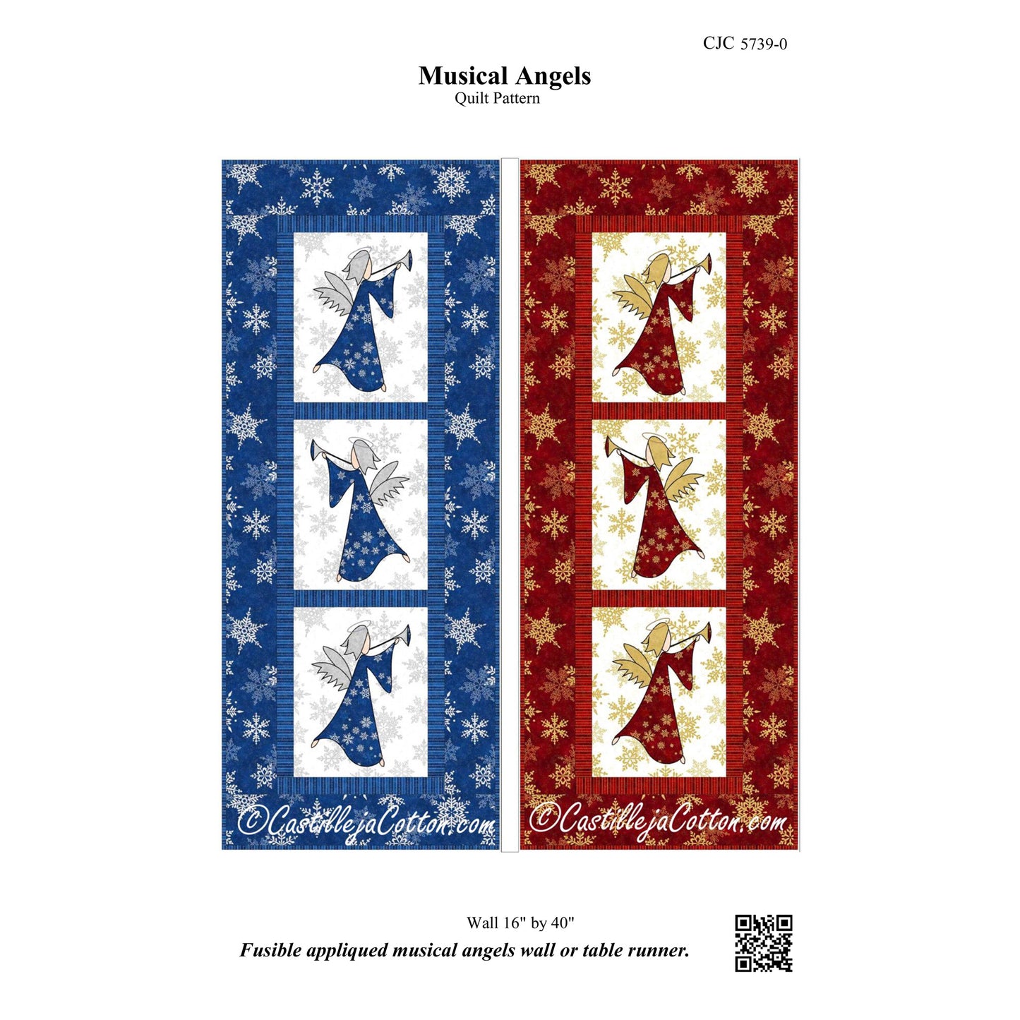 Musical Angels Wall Hanging/Table Runner CJC-57390e - Downloadable Pattern