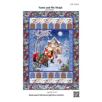 Santa and His Sleigh Quilt Pattern CJC-57402 - Paper Pattern