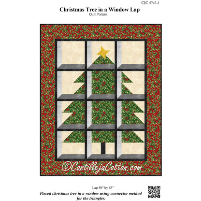 Christmas Tree in a Window Lap Quilt Pattern CJC-57472 - Paper Pattern