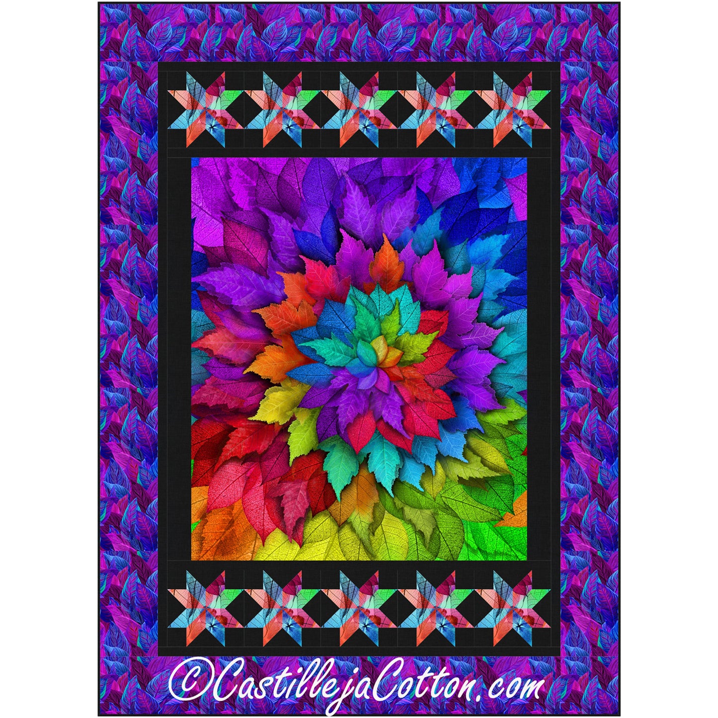 Neon Flowers Quilt Pattern CJC-57511 - Paper Pattern