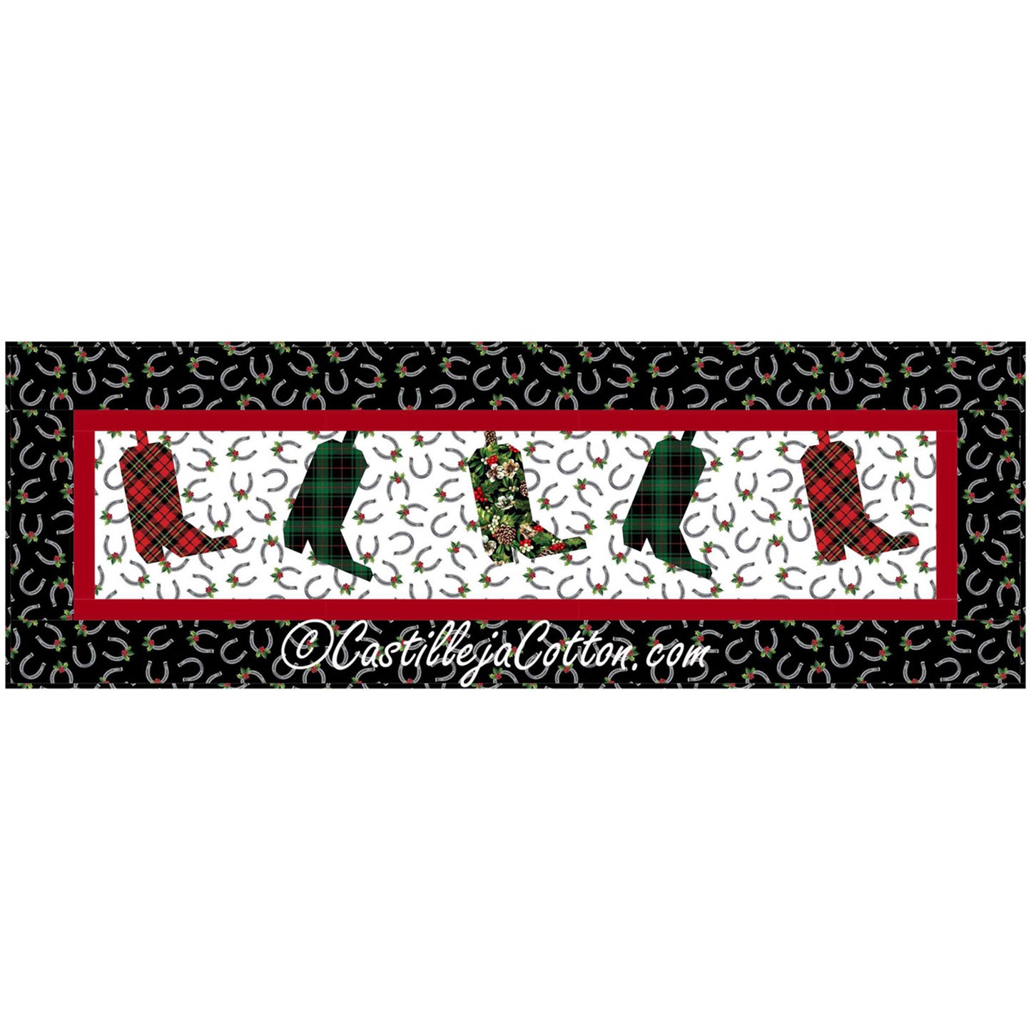 Christmas Boots Table Runner CJC-57541e - Downloadable Pattern