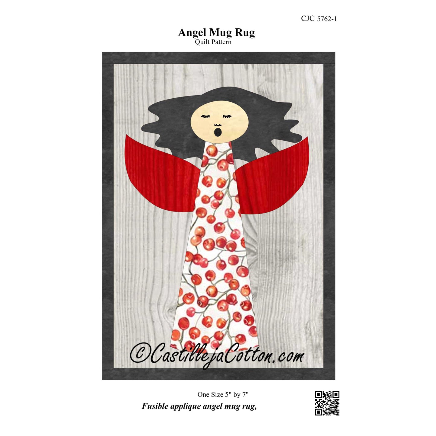 Angel Mug Rug or Mini Wall Hanging Pattern CJC-57621 - Paper Pattern