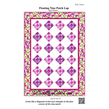 Floating Nine Patch Lap Quilt CJC-57632e - Downloadable Pattern