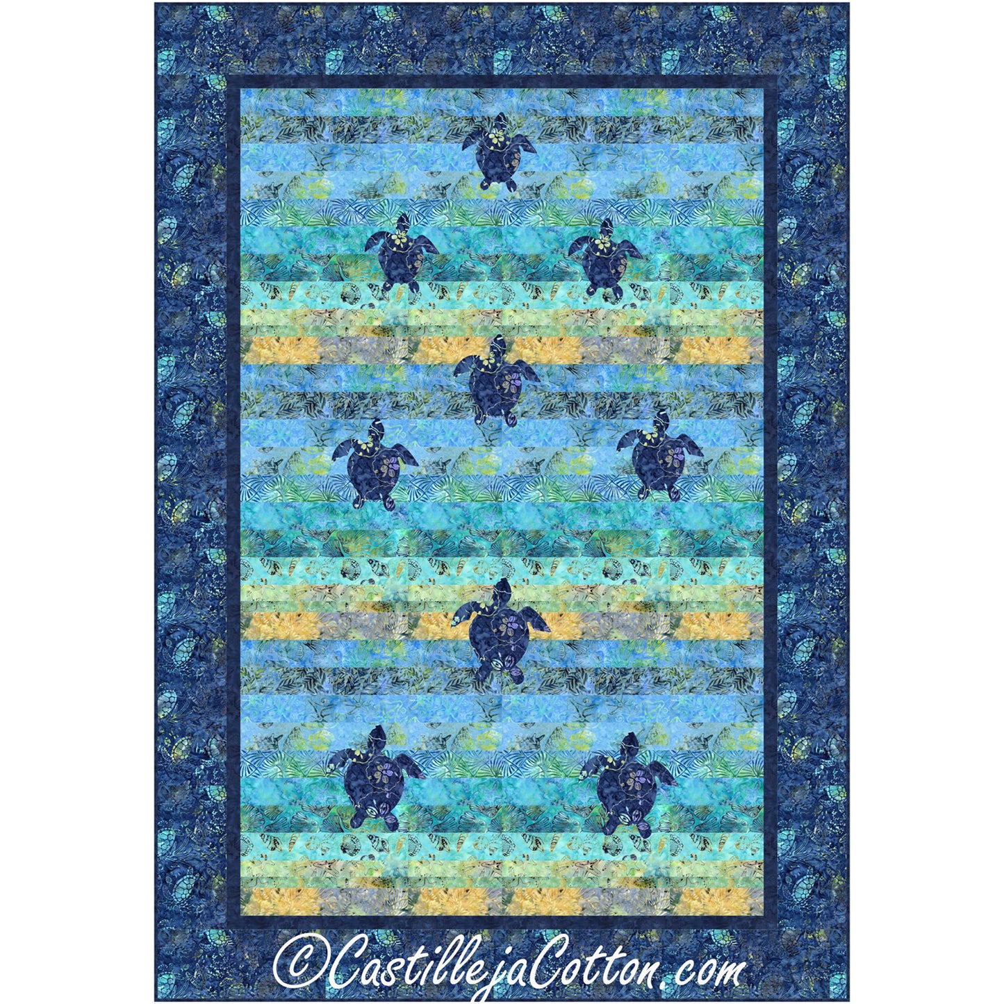 Turtles Swimming Away Quilt Pattern CJC-57641 - Paper Pattern