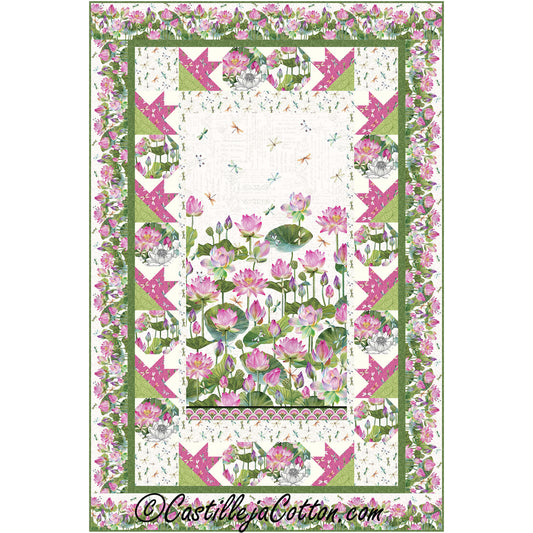 Water Lilies Lap Quilt CJC-57671e - Downloadable Pattern