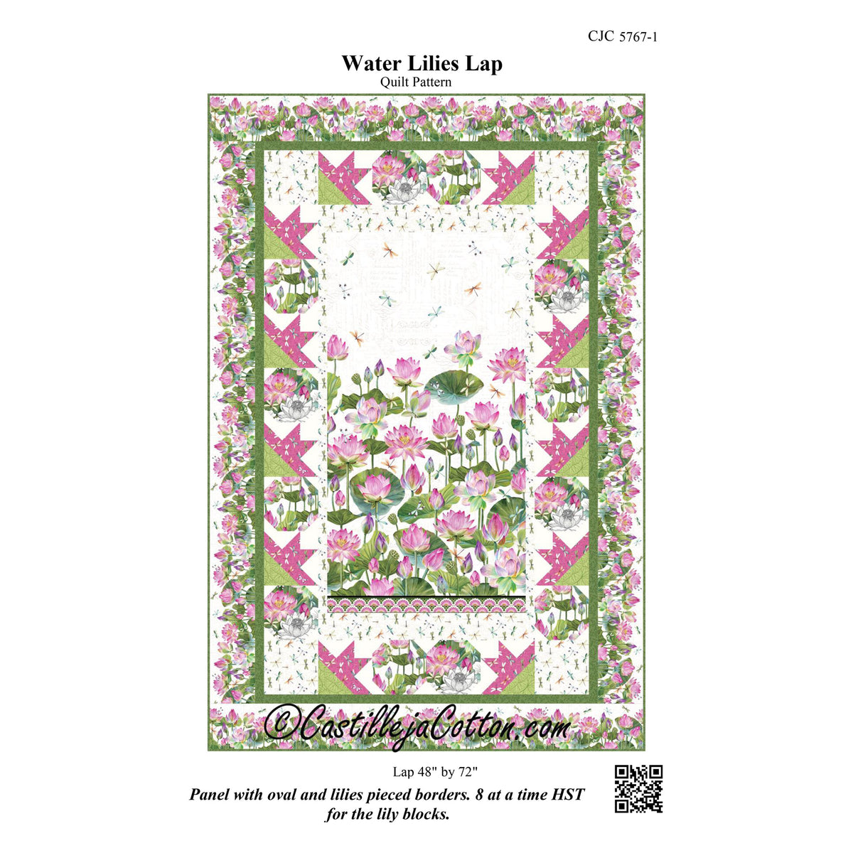 Water Lilies Lap Quilt Pattern CJC-57671 - Paper Pattern