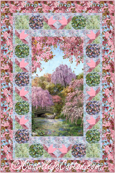 Sakura Water Lilies Quilt Pattern CJC-57672 - Paper Pattern