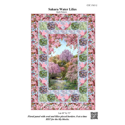 Sakura Water Lilies Quilt Pattern CJC-57672 - Paper Pattern