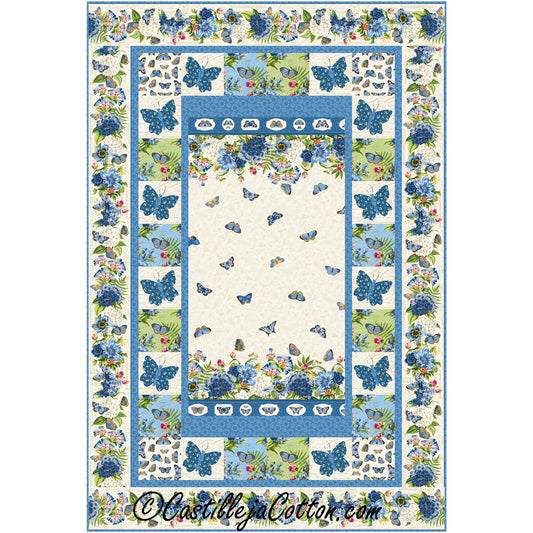 Blue Butterflies Quilt Pattern CJC-57731 - Paper Pattern