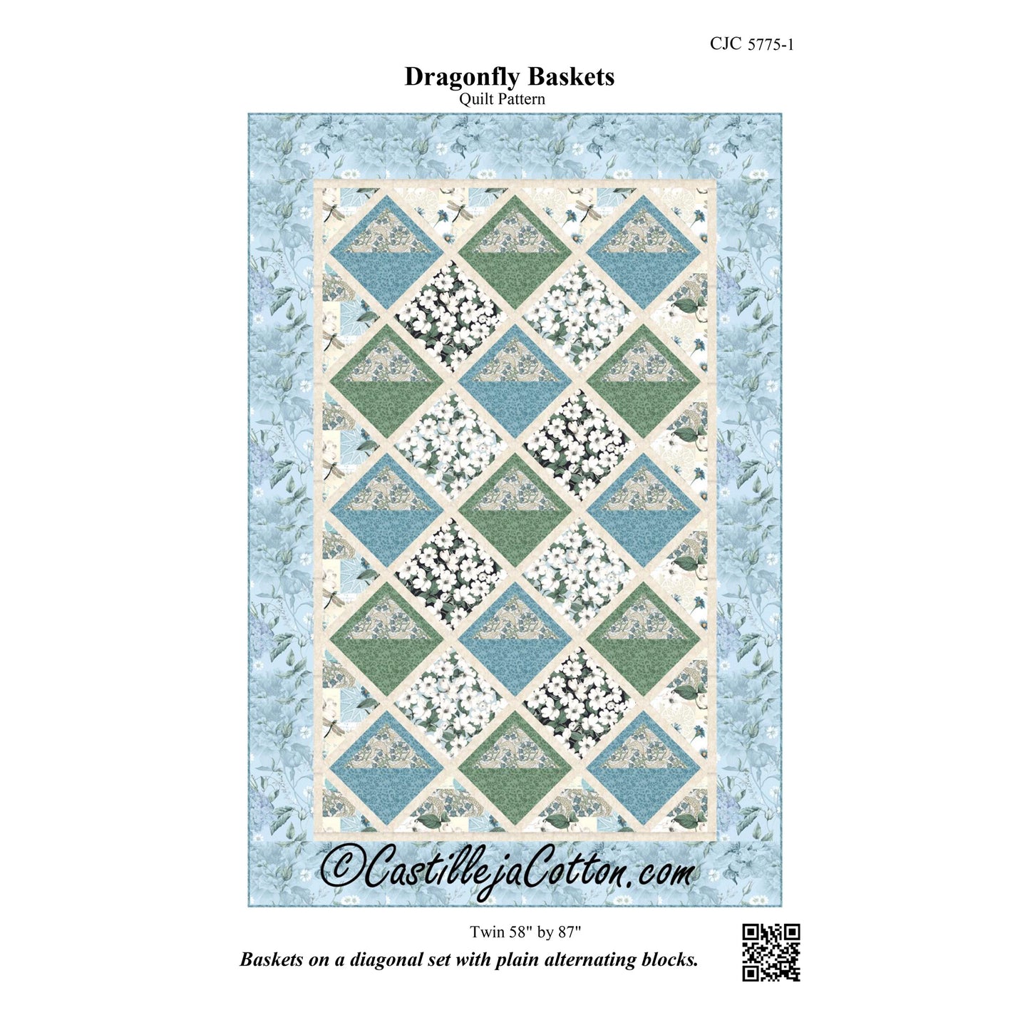 Dragonfly Baskets Quilt CJC-57751e - Downloadable Pattern