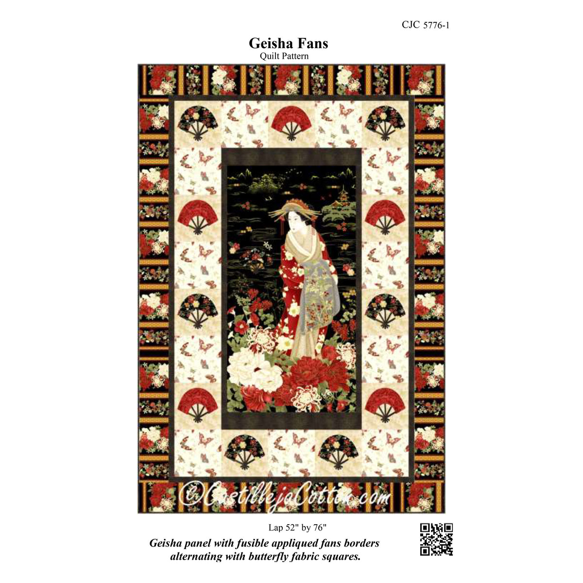 Geisha Fans Quilt Pattern CJC-57761 - Paper Pattern