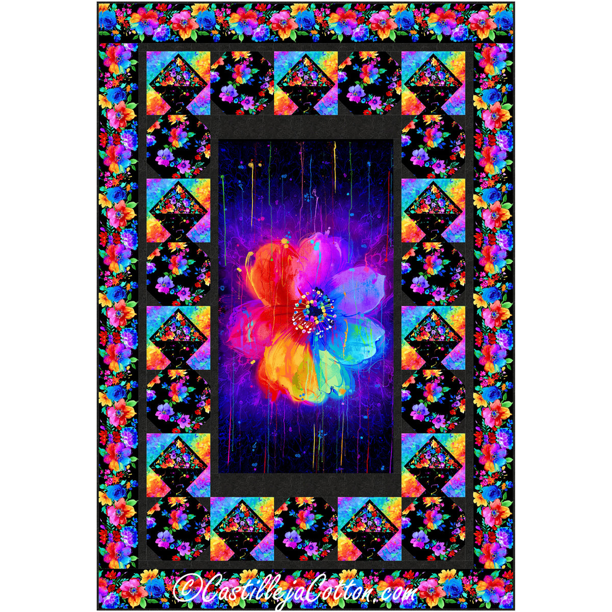 Floral Rainbow Quilt Pattern CJC-57771 - Paper Pattern
