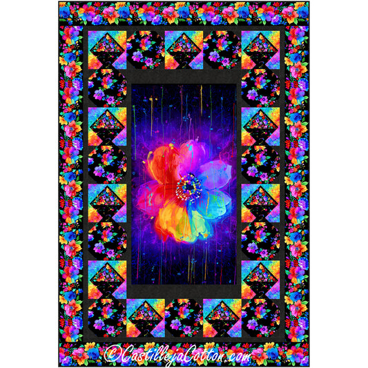Floral Rainbow Quilt Pattern CJC-57771 - Paper Pattern