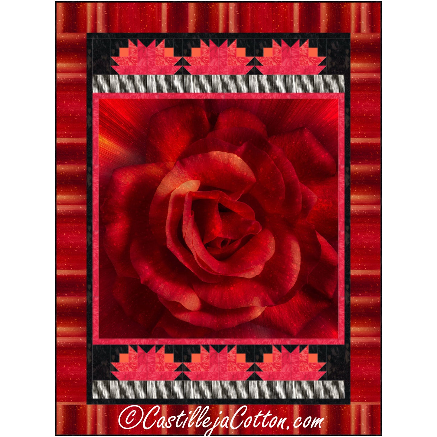 Roses Are Red Quilt Pattern CJC-57831 - Paper Pattern