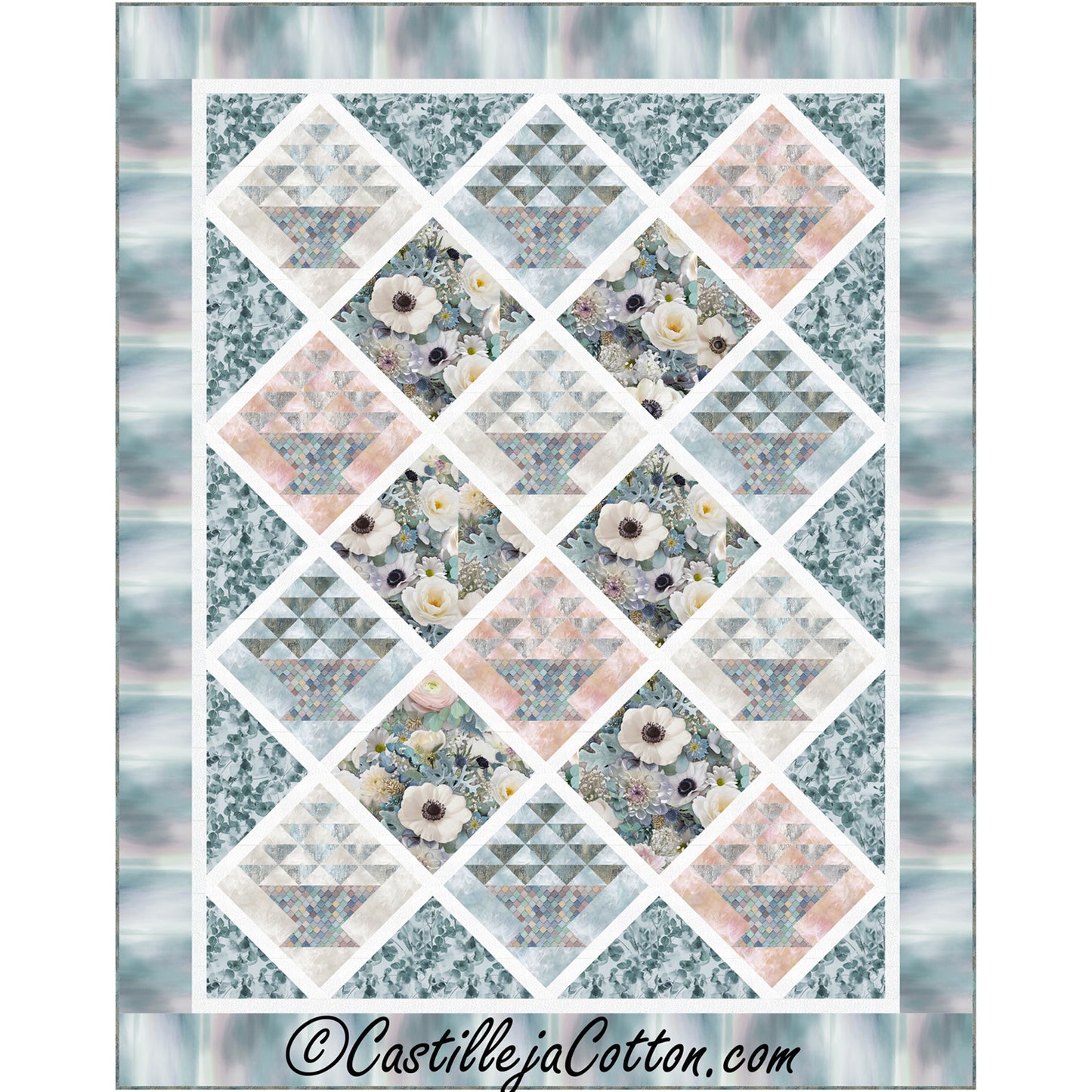 Blooming Baskets Quilt Pattern CJC-57841 - Paper Pattern