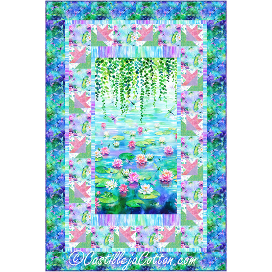Waterlilies Lap Quilt CJC-57881e  - Downloadable Pattern