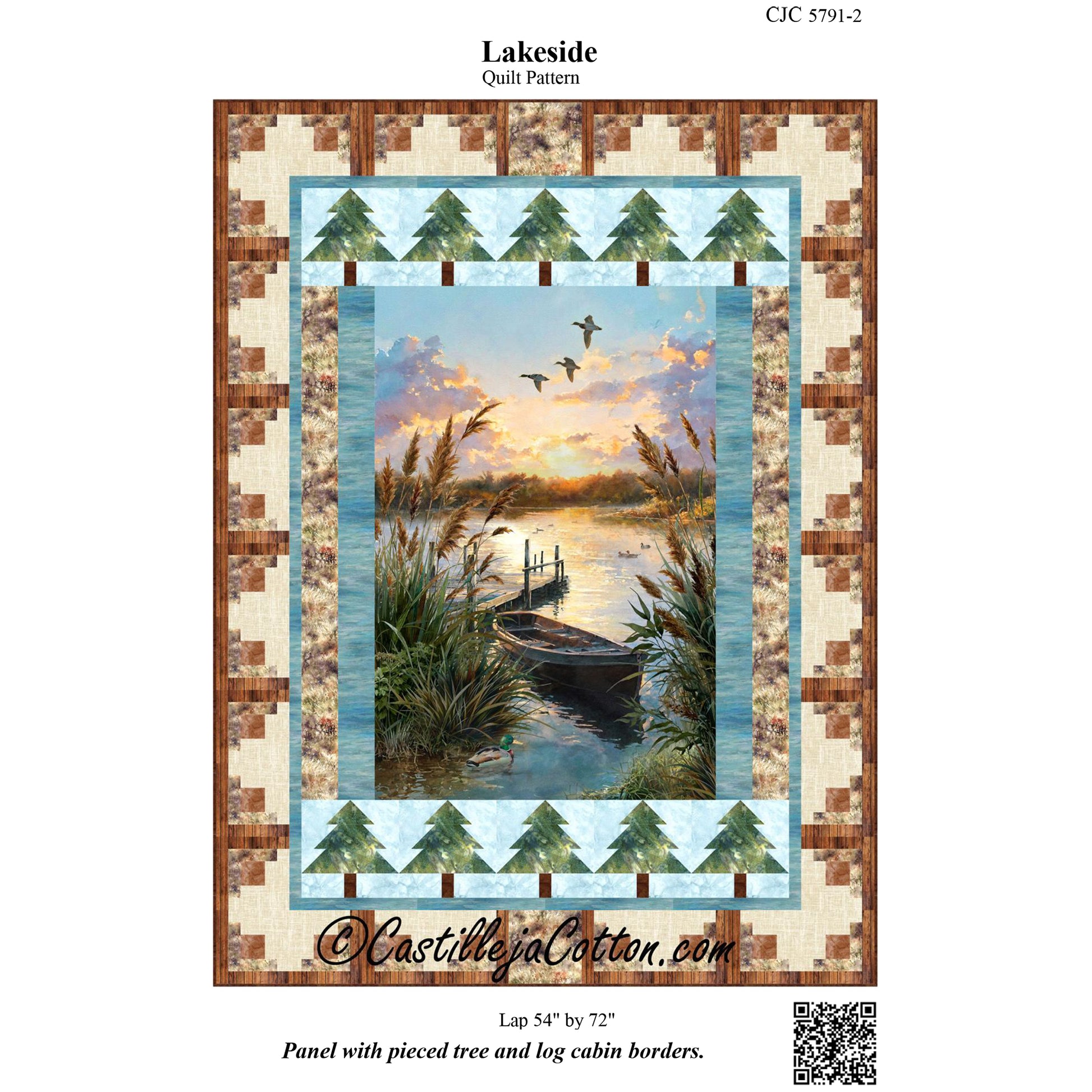 Cover image of pattern for Lakeside quilt.