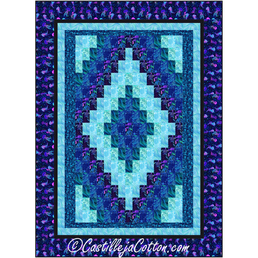 Eight Diamonds Ocean Quilt CJC-57953e - Downloadable Pattern