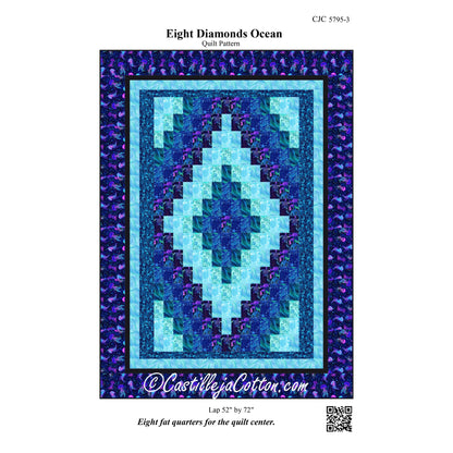 Eight Diamonds Ocean Quilt Pattern CJC-57953 - Paper Pattern