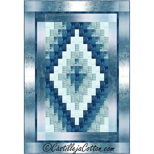Eight Diamonds Woods quilt is a beautiful bargello quilt using fat quarters. Eight fat quarters for the quilt center.