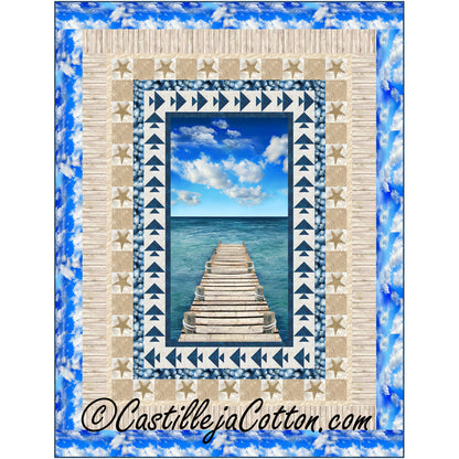 Dock to Heaven Twin Quilt CJC-58031e - Downloadable Pattern
