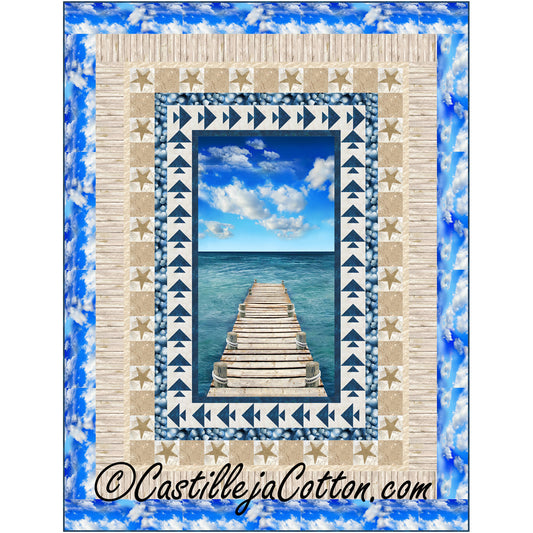 Dock to Heaven Twin Quilt CJC-58031e - Downloadable Pattern
