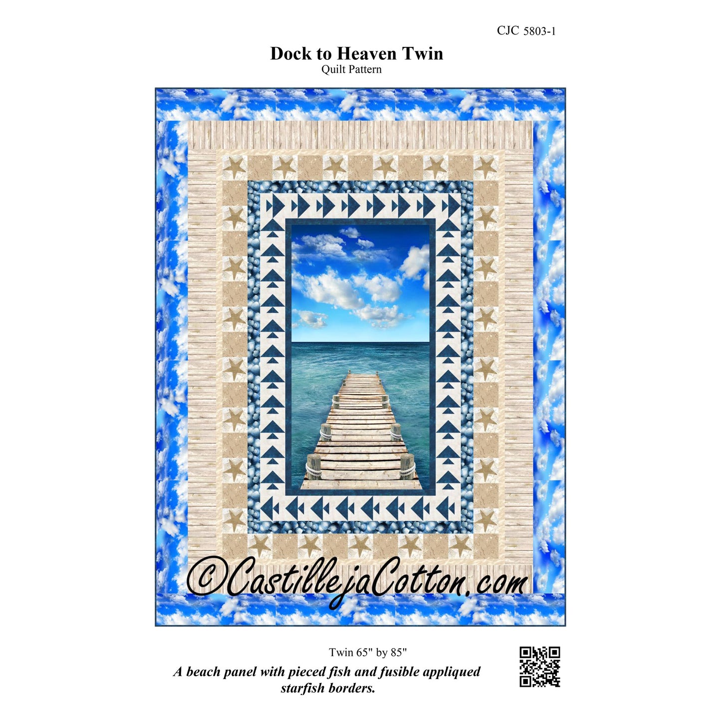 Dock to Heaven Twin Quilt CJC-58031e - Downloadable Pattern