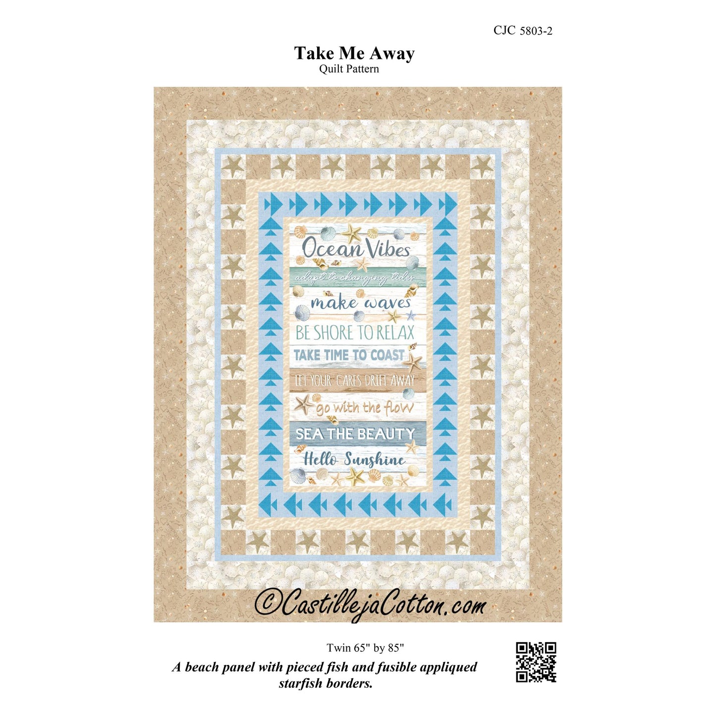 Take Me Away Quilt Pattern CJC-58032 - Paper Pattern