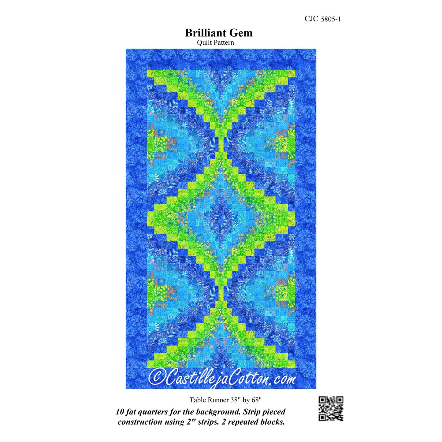 Brilliant Gem Quilt Pattern CJC-58051 - Paper Pattern