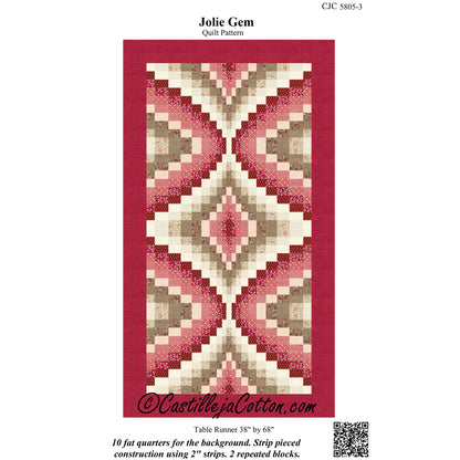 Jolie Gem Table Runner CJC-58053e - Downloadable Pattern